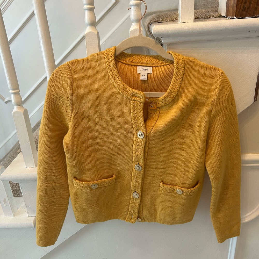 Yellow Button-Up Cardigan